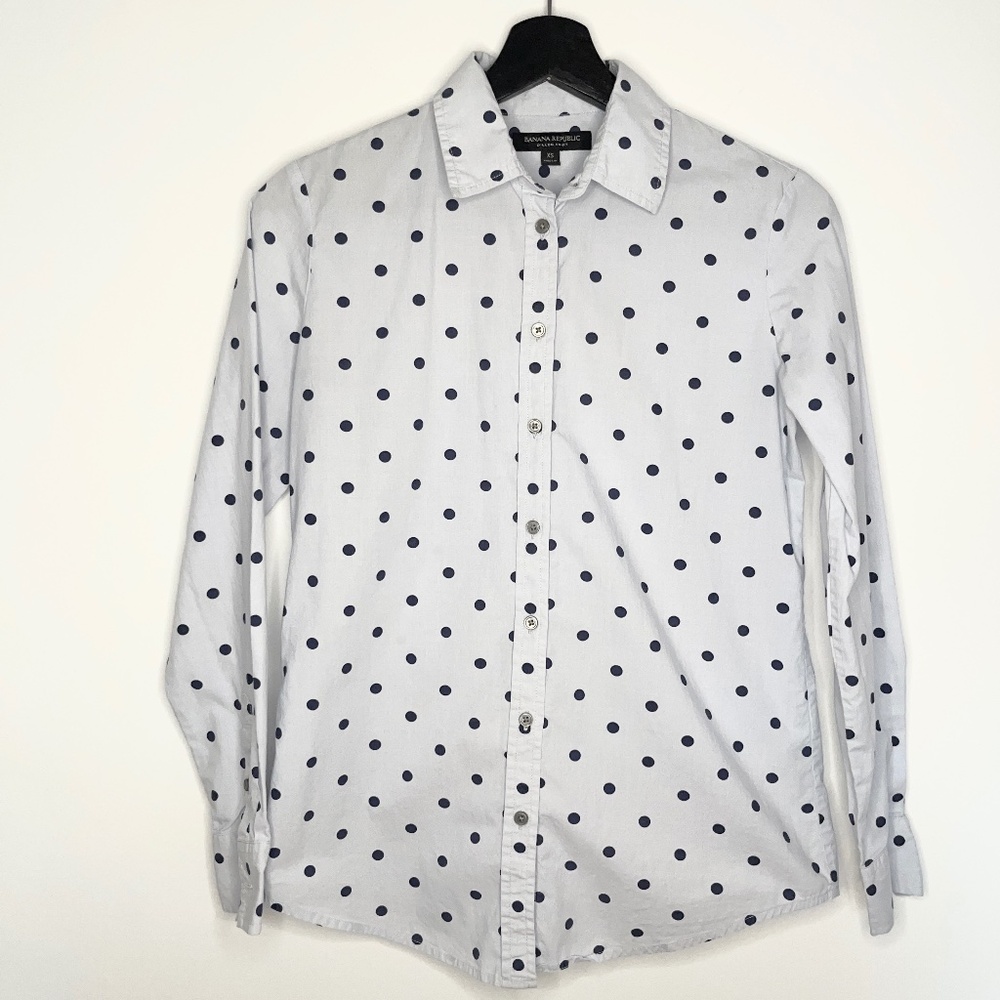 Banana Republic Dillon Shirt Polka Dots XS